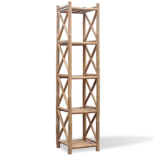 HANJIEFACAI Standregal mit 5 Böden Quadratisch Bambus Vitrine Book Shelf Cabinet Shelf Organizer für Flur Schlafzimmer Arbeitszimmer Wohnzimmer HANJIEFACAI Standregal mit 5 Böden Quadratisch Bambus Vitrine Book Shelf Cabinet Shelf Organizer für Flur Schlafzimmer Arbeitszimmer Wohnzimmer von HANJIEFACAI