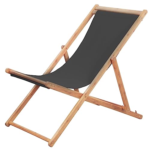 HANJIEFACAI Strandstuhl Klappbar Stoff und Massivholz Grau Biergartenstühle Gartenstuhl Outdoor Stuhl Garden Chair für Balkon Hof Schlafraum Park HANJIEFACAI Strandstuhl Klappbar Stoff und Massivholz Grau Biergartenstühle Gartenstuhl Outdoor Stuhl Garden Chair für Balkon Hof Schlafraum Park von HANJIEFACAI