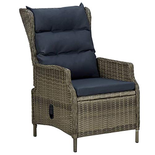 HANJIEFACAI Verstellbarer Gartensessel mit Auflagen Poly Rattan Braun Stuhl Garten Gartenstuhl Balkonstuhl Biergartenstühle für Park Hof Schlafraum Camping HANJIEFACAI Verstellbarer Gartensessel mit Auflagen Poly Rattan Braun Stuhl Garten Gartenstuhl Balkonstuhl Biergartenstühle für Park Hof Schlafraum Camping von HANJIEFACAI