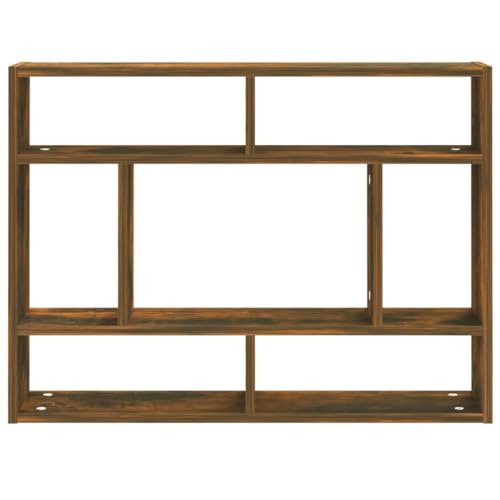 HANJIEFACAI Wandregal Räuchereiche 75x16x55 cm Holzwerkstoff Floating Shelf Wall Mounted Storage Organizer for Living Room Bedroom Kitchen Decor von HANJIEFACAI