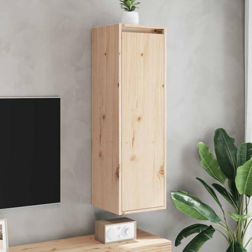 HANJIEFACAI Wandschränke 2 Stück 30x30x100 cm Massivholz Kiefer Wandregal Hängeschrank TV Schrank Wohnzimmer Schlafzimmer Dekorativ Praktisch von HANJIEFACAI