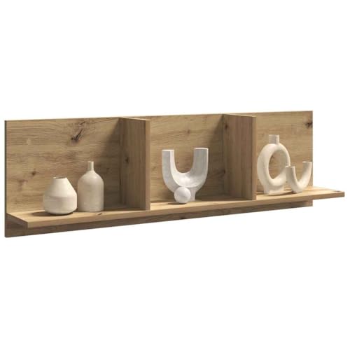 HANJIEFACAI Wandschrank 100x16,5x30 cm Artisan-Eiche Holzwerkstoff Hängeschrank Badezimmer Küche Aufbewahrung Wandmontage Stauraum Organizer Schrank von HANJIEFACAI