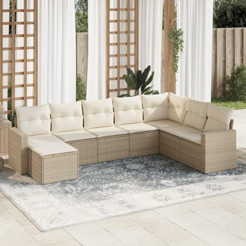 HANJIEFACAI balkonstühle Kinder gartenmöbelGartenstühle mit Kissen 4 STK. Braun Poly RattanGeeignet für Terrasse Garten Wohnzimmer Schlafzimmer von HANJIEFACAI