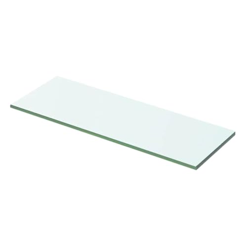 Regal Glass Shelf 50x12 cm Transparent Tempered Panel for Slatwall Display, 15kg Load Capacity, Modern Home & Retail Decor, 8mm Thick Durable Glass Board von HANJIEFACAI