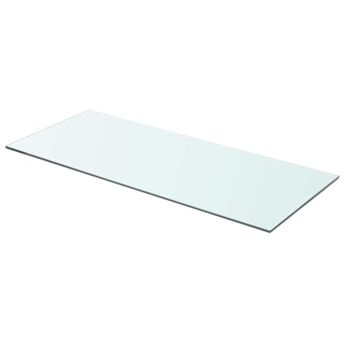 Regalboden Glas Transparent 70x30 cm - 8mm Stärke Hartglas Regalbrett mit 15kg Tragkraft für Wohnzimmer und Büro Dekoration, Modernes Design, Einfache Reinigung von HANJIEFACAI