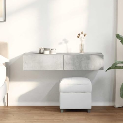 Wandregal mit Schubladen Betongrau 100x36x19 cm Holzwerkstoff Wandschrank Stauraum Schwebend Schlafzimmer Wohnzimmer Dekorativ Praktisch Montage Wandregal mit Schubladen Betongrau 100x36x19 cm Holzwerkstoff Wandschrank Stauraum Schwebend Schlafzimmer Wohnzimmer Dekorativ Praktisch Montage von HANJIEFACAI