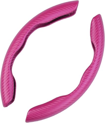 HANLBW 2 Stück Auto Lenkradhüllen für Skoda Enyaq Citigo Roomster Fabia Scala, Anti Rutsch Zum Aufstecken Lenkradschoner Auto Innere Zubehör,Pink HANLBW 2 Stück Auto Lenkradhüllen für Skoda Enyaq Citigo Roomster Fabia Scala, Anti Rutsch Zum Aufstecken Lenkradschoner Auto Innere Zubehör,Pink von HANLBW