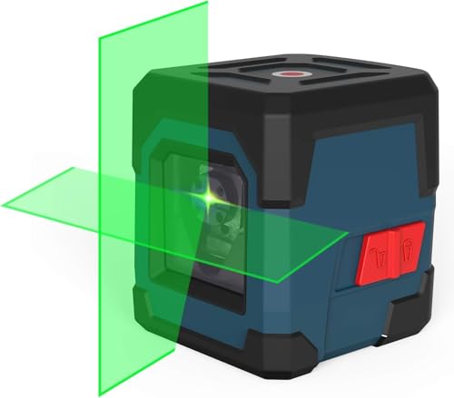 Laser Wasserwaage, RockSeed Kreuzlinienlaser mit Selbstnivellierung, Vertikale und Horizontale Linie, 360 Grad Drehbar, Tragetasche, Batterie Enthalten, Keine Halterung von RockSeed
