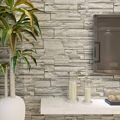 HANMERO Wandwelt Modern Steinoptik Retro Vliestapete 3D Scrubs 6 Farben 0,53 * 10m für Whonzimmer, Schlafzimmer, Flur, Hotel Tapeten (grau) von HANMERO