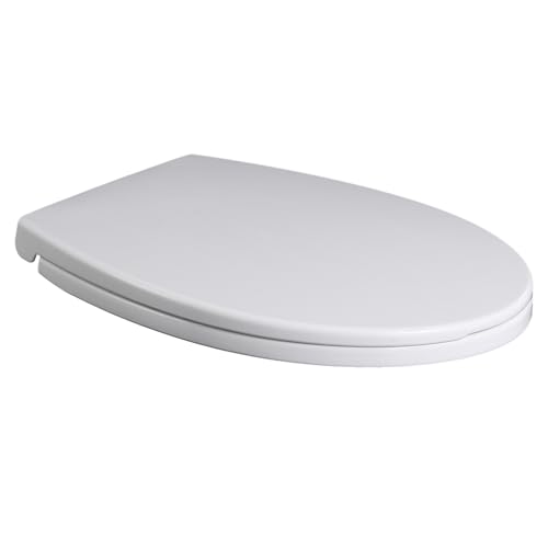 Hanra WC-Sitz, Absenkautomatik und Schnellentfernungsfunktion für einfache Reinigung, Standard-Toilettensitz, ovale Form, Top Fix, weiß, mit verstellbaren Scharnieren, 460 L x 370 W Hanra WC-Sitz, Absenkautomatik und Schnellentfernungsfunktion für einfache Reinigung, Standard-Toilettensitz, ovale Form, Top Fix, weiß, mit verstellbaren Scharnieren, 460 L x 370 W von HANRA