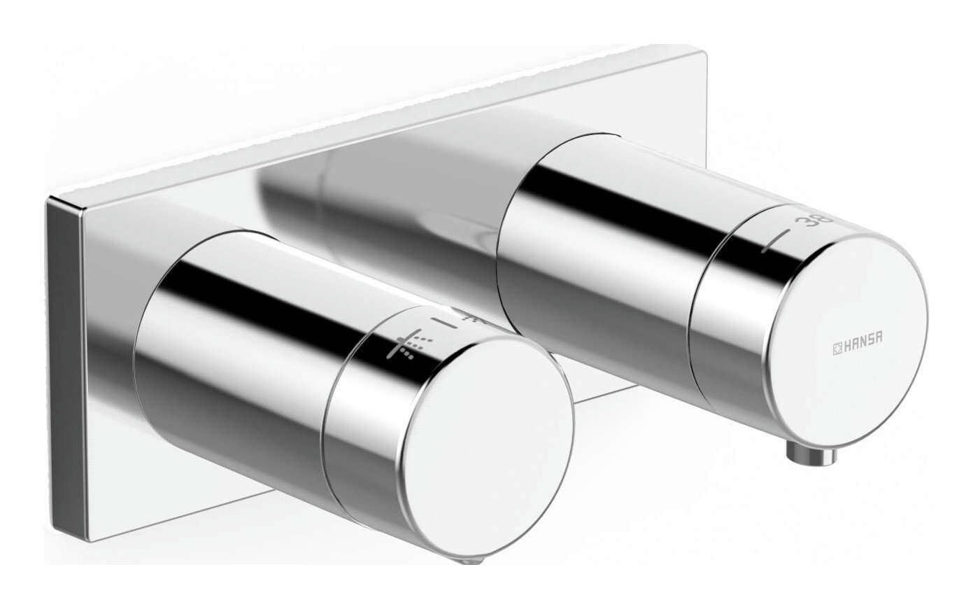 HANSA Badarmatur Hansaliving Fertigmontageset m. Funktionseinheit Thermostat-Batterie passend von HANSA