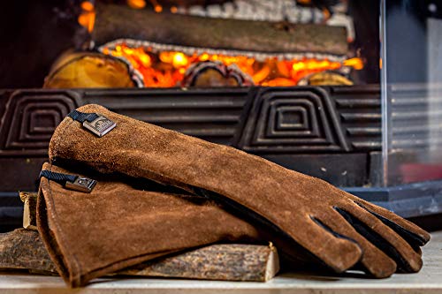 Hansa Personalisierte Grill-Lederhandschuhe, hitzebeständig, 1 Paar Handschuhe für Extreme Hitze, echtes Leder, Grillhandschuhe, Grillhandschuhe, Grillhandschuhe, Handschuhe, Kamin-Handschuhe von Hansa