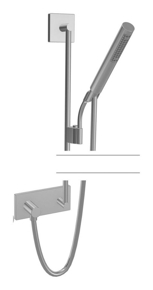 HANSA Stangenbrause-Set Hansaliving, Wandstangen-Set 1100 mm mit Wandanschlussbogen von HANSA