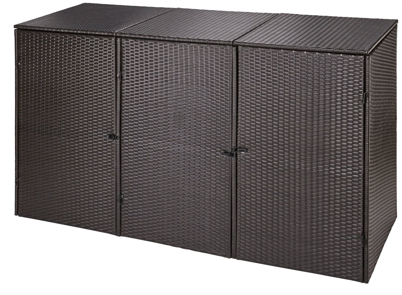 HANSE GARTENLAND Mülltonnenbox, für 3x120 l aus Polyrattan, BxTxH: 189x66x109 cm von HANSE GARTENLAND