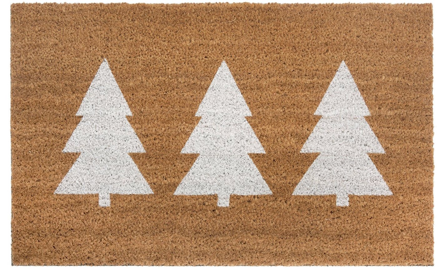 Fußmatte Mix Mats Kokos Pine Trees, HANSE Home, rechteckig, Höhe: 15 mm, Weihnachten, Schmutzfangmatte, Outdoor, Rutschfest, Innen, Kokosmatte von HANSE Home