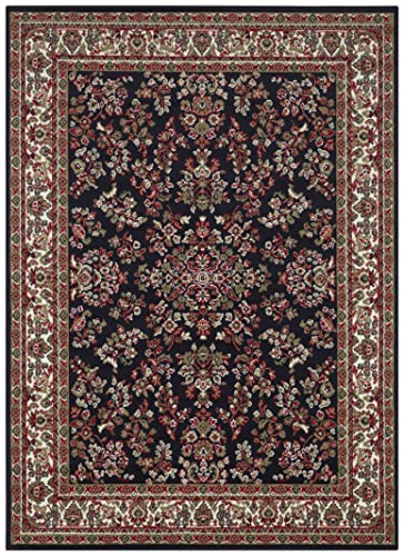 Hanse Home Design Kurzflor Wohnzimmerteppich Orient - Zabul Perser Look, Orientalischer Teppich für Esszimmer, Wohnzimmer, Schlafzimmer - Blau, 120x160 cm von Hanse Home