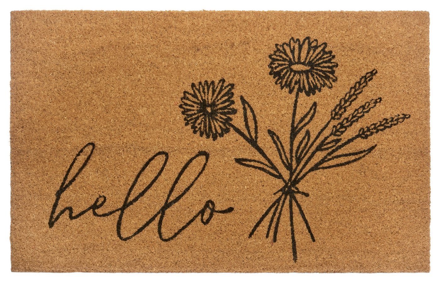 HANSE Home Fußmatte Hello & Flowers, Türmatte, rechteckig, Höhe: 15 mm, Kokos, Schmutzfangmatte, Outdoor, Rutschfest, Innen, Kokosmatte, Flur HANSE Home Fußmatte Hello & Flowers, Türmatte, rechteckig, Höhe: 15 mm, Kokos, Schmutzfangmatte, Outdoor, Rutschfest, Innen, Kokosmatte, Flur von HANSE Home
