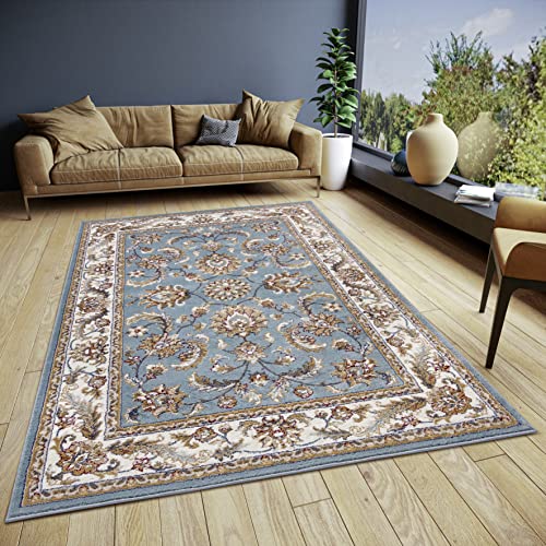 Hanse Home Reni Teppich Orientalisch – Orient Läufer klassisch dicht gewebt mit Ornamenten und Blumenmotiven Weicher Kurzflor für Schlafzimmer, Esszimmer, Wohnzimmer, Flur – Mint Creme, 120x170cm von Hanse Home