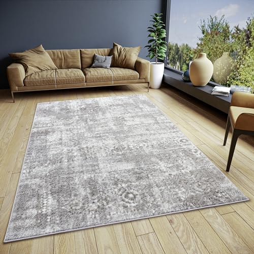 Hanse Home Style Vintage Teppich – Orientalischer Kurzflor Wohnzimmerteppich im Vintage Look, Orient-Teppich Läufer für Schlafzimmer, Esszimmer, Wohnzimmer, Flur – Grau Beige, 120x170cm von Hanse Home