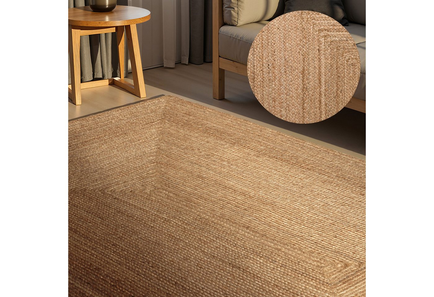 HANSE Home Teppich Sharmila Juteteppich, rechteckig, Höhe: 9 mm, 100% Jutefaser, Natur, Wohnzimmer, Esszimmer, Flur, Boho, Skandi HANSE Home Teppich Sharmila Juteteppich, rechteckig, Höhe: 9 mm, 100% Jutefaser, Natur, Wohnzimmer, Esszimmer, Flur, Boho, Skandi von HANSE Home