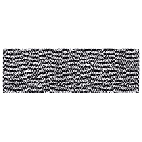 Hanse Home Clean & Go Fußmatte für Innen und Außen 50x150cm - Fussmatte Schmutzfangmatte Türmatte Waschbar & Wetterfest, rutschfest für Eingangsbereich & Außenbereich – Silber Grau von Hanse Home