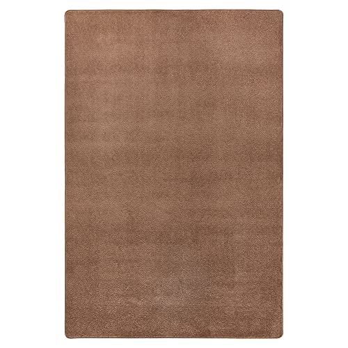 Hanse Home Indoor Teppich Fancy – Wohnzimmerteppich einfarbig Modern Velours Teppich für Esszimmer, Wohnzimmer, Kinderzimmer, Flur, Schlafzimmer, Küche – Braun, 200x280cm von Hanse Home