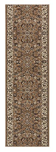 Hanse Home Teppich Läufer Vintage 80x350cm – Teppichläufer Weicher Kurzflor Teppich Retro Vintage Design Läufer für Flur, Schlafzimmer, Kinderzimmer, Badezimmer, Wohnzimmer, Küche Dekoläufer – Taupe von Hanse Home