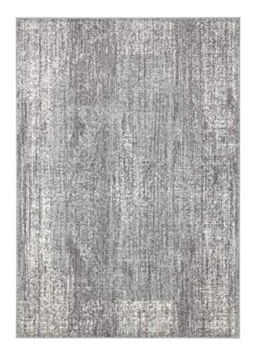Hanse Home Teppich Elysium – Used-Look Teppich Kurzflor Modern Vintage Design Teppiche für Esszimmer, Wohnzimmer, Kinderzimmer, Flur, Schlafzimmer, Küche – Grau Creme 120x170cm von Hanse Home