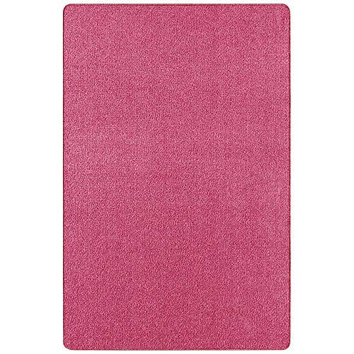 Hanse Home Nasty Teppich – Wohnzimmerteppich Flauschiger Kurzflor Einfarbig Unifarben für Esszimmer, Wohnzimmer, Kinderzimmer, Flur, Schlafzimmer, Küche – Uni Rosa, Pink, 160x240cm von Hanse Home