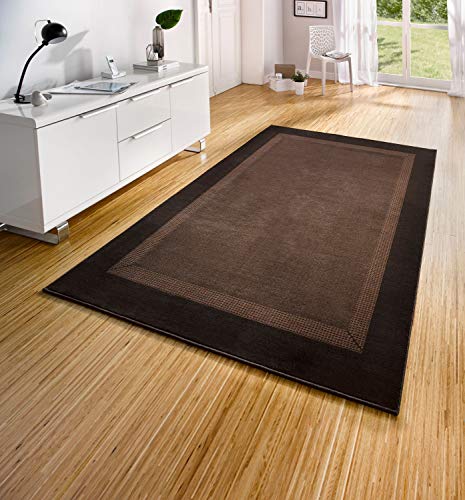 Hanse Home Teppich Läufer Band 80x300cm – Teppichläufer Weicher Kurzflor Teppich Modernes Design Läufer für Flur, Schlafzimmer, Kinderzimmer, Badezimmer, Wohnzimmer, Küche Dekoläufer – Braun von Hanse Home