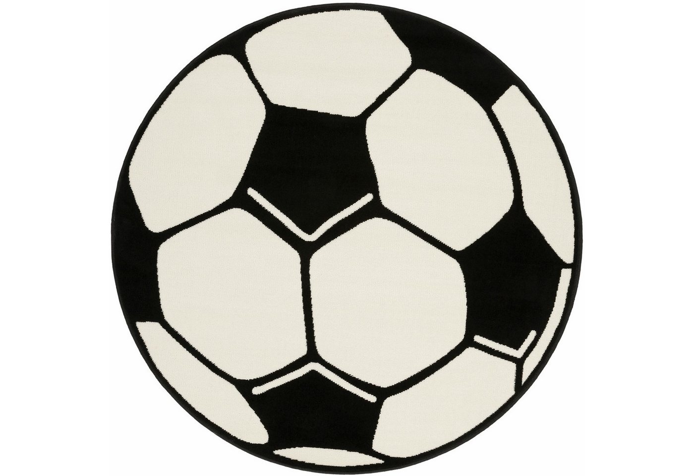 Kinderteppich Fußball, HANSE Home, rund, Höhe: 10 mm, Kinder-Teppich, Rutschfest, Kurzflor, Fussball, Kinderzimmer, Spiel von HANSE Home