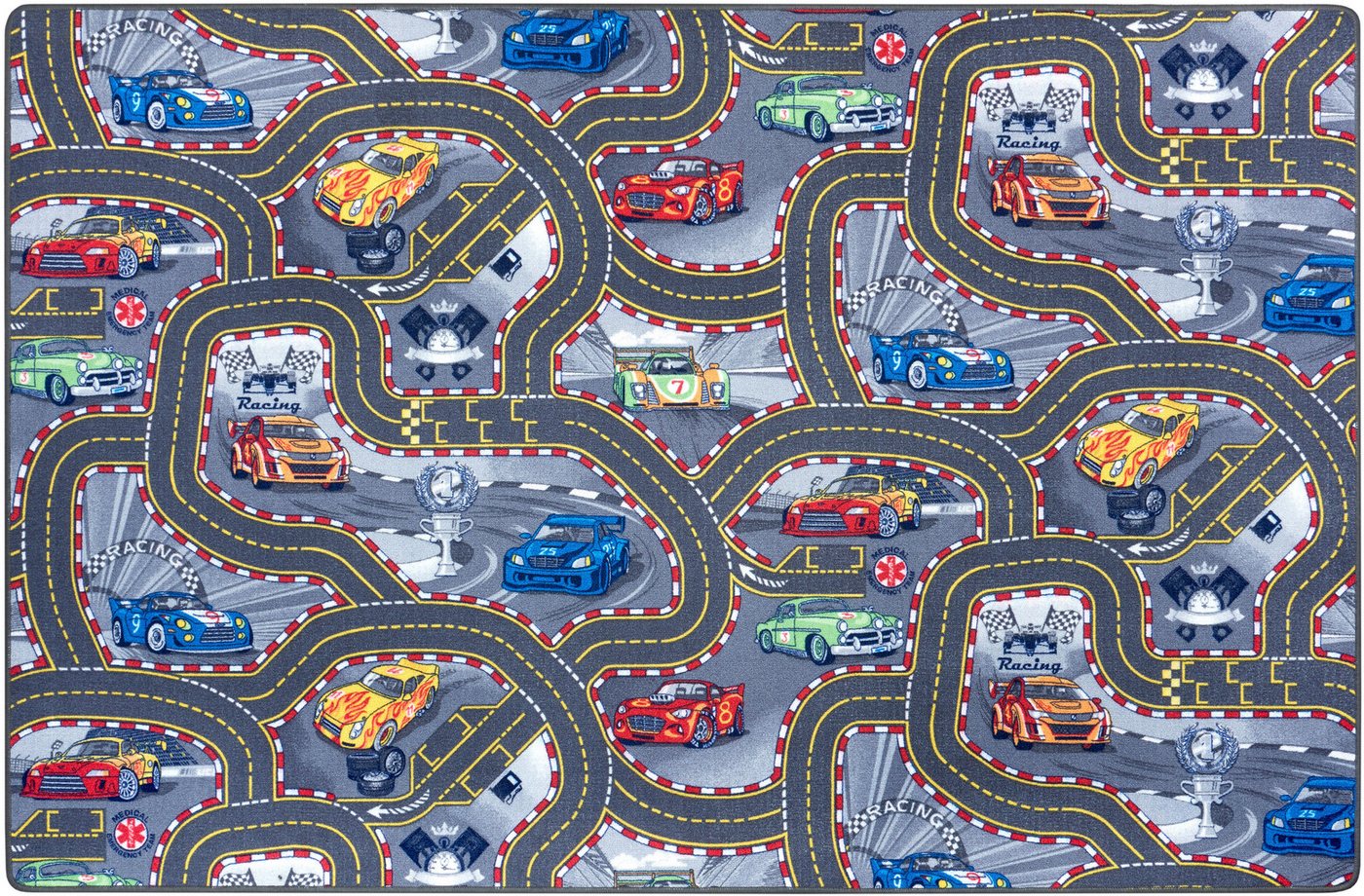 HANSE Home Kinderteppich Spielteppich Kinder, rechteckig, Höhe: 6,5 mm, Kurzflor, Kinderzimmer, Teppich, Auto, Straßen, Schlafzimmer von HANSE Home