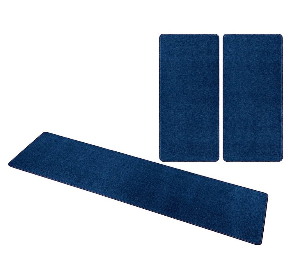Teppich Bettumrandung Nasty Floor Bettvorleger Set dunkelblau, HANSE Home, rechteckig, Höhe: 8.5 mm von HANSE Home