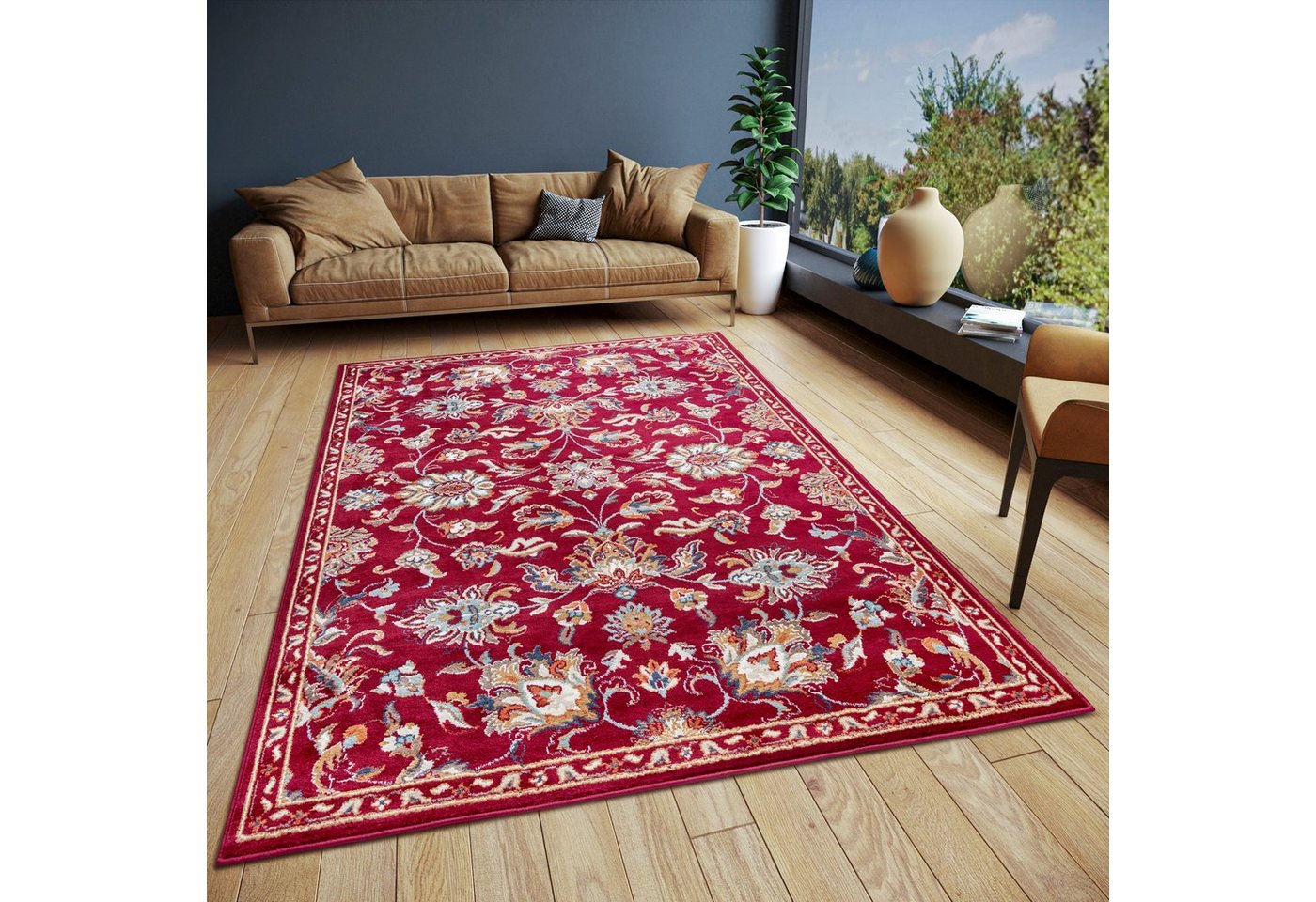 HANSE Home Teppich Caracci, rechteckig, Höhe: 8 mm, Läufer, Orientalisch, Kurzflor, Wohnzimmer, Schlafzimmer, Esszimmer von HANSE Home