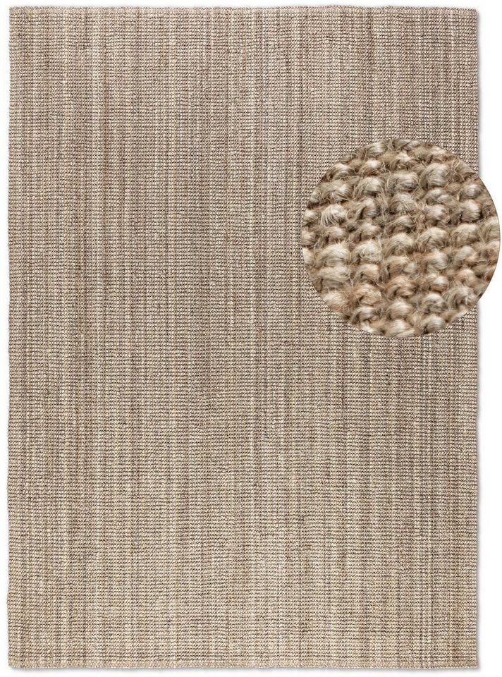 Teppich Jaipur, HANSE Home, rechteckig, Höhe: 10 mm, Jute, Natur, Wohnzimmer, Esszimmer, Schlafzimmer, Flur, Modern, Boho von HANSE Home