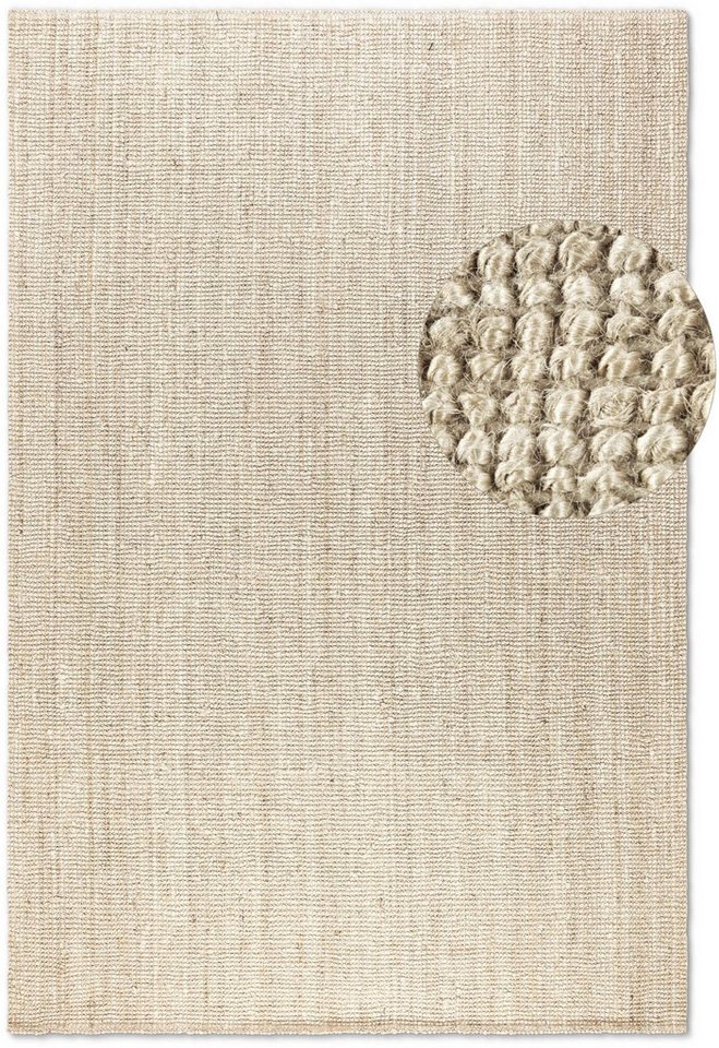 Teppich Jaipur, HANSE Home, rechteckig, Höhe: 10 mm, Jute, Natur, Wohnzimmer, Esszimmer, Schlafzimmer, Flur, Modern, Boho von HANSE Home