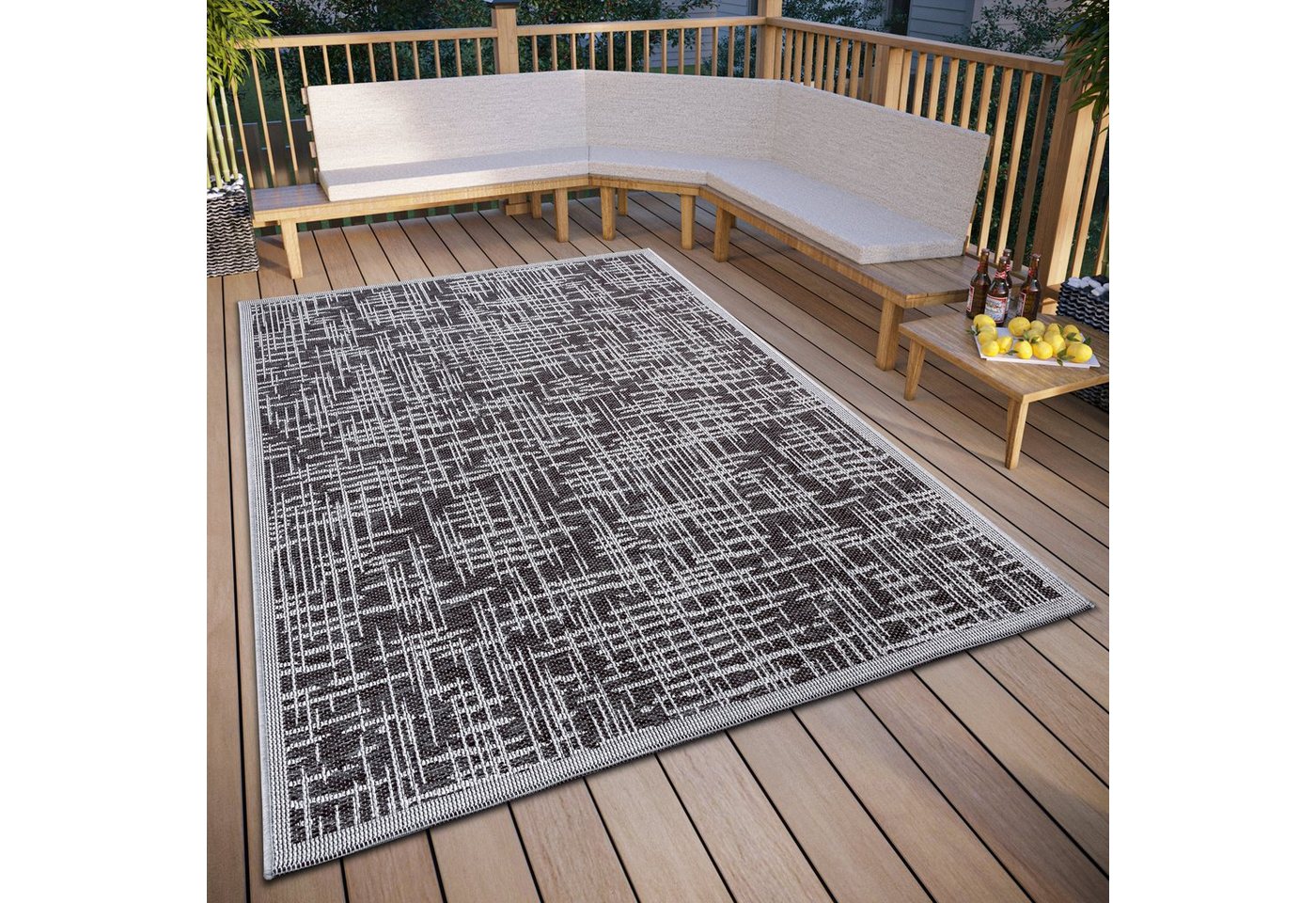 HANSE Home Teppich Telu, rechteckig, Höhe: 6 mm, strapazierfähig, pflegeleicht, robust, In- und Outdoor, wetterfest von HANSE Home