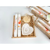 Aperol Spritz Kerzengeschenk Kerzenhalter Eichenholz Geschenkset Spritztour von HANSELSSHOP