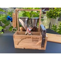 Grillmeister Utensilien Halter Mit Flaschenöffner Männergeschenk Personalisiert von HANSELSSHOP