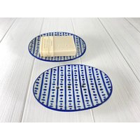 Seifenschale Keramik Oval Blau von HANSELSSHOP