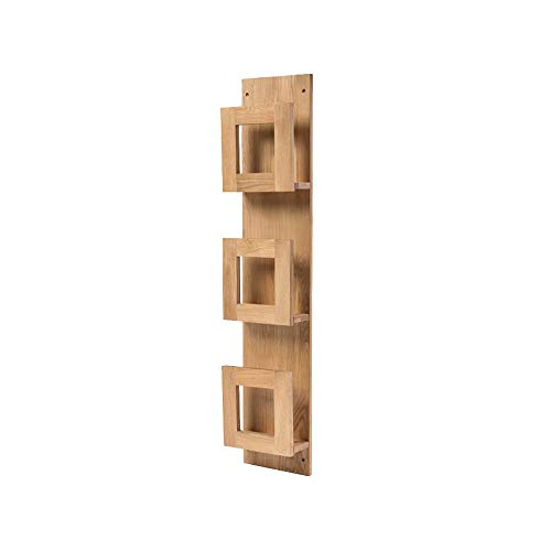 HANSHAN Magazinhalter, Wand Storage Rack Dekorative Massivholz-Organizer for Zeitschriften Bücher Zeitungen 2 Farbe 27 X 9 Zoll / 43 X 9 Zoll (Color : Wood, Size : 43 x 9 inch) von HANSHAN