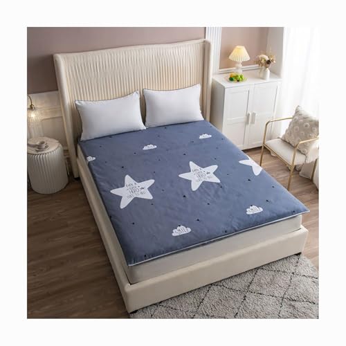 HANSULAN Baumwolle Futon Matratzenbezug Mit Reißverschluss, Waschbar Abnehmbare Matratzenschutzhülle Staubschutz Für Japanische FutonMatratze Tatami Bodenmatratze-B-120x200cm von HANSULAN