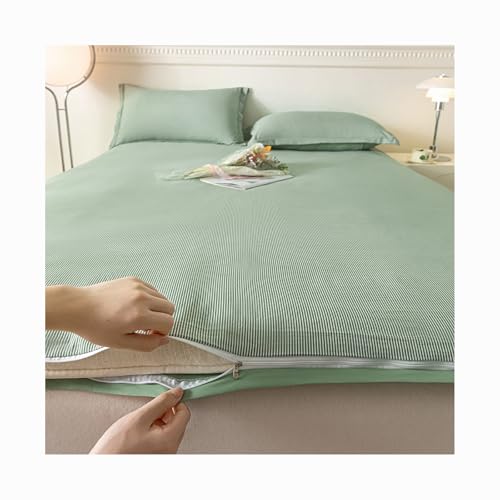 HANSULAN Baumwolle Futon Matratzenbezug Mit Reißverschluss, Weich Abnehmbare Matratzenschutzhülle Staubschutz Für Zwilling Voll Königin König Japanische FutonMatratze-Grün-120x200cm HANSULAN Baumwolle Futon Matratzenbezug Mit Reißverschluss, Weich Abnehmbare Matratzenschutzhülle Staubschutz Für Zwilling Voll Königin König Japanische FutonMatratze-Grün-120x200cm von HANSULAN