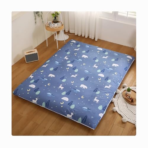 HANSULAN Cotton Futon Mattress Cover Dust Cover, Weich Abnehmbare Matratzenschoner Mit Reißverschluss Für Japanische Tatami Futon-Matratze-B-180x220cm von HANSULAN