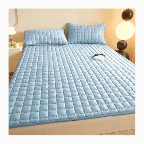 HANSULAN Wasserdicht Bettunterlagen, Weich Gemütlich Matratzenauflage Ultra Saugfähig Wiederverwendbar Inkontinenzeinlagen Für Múltiples Tamaños Bett, Waschbar-Blau-150x200cm von HANSULAN