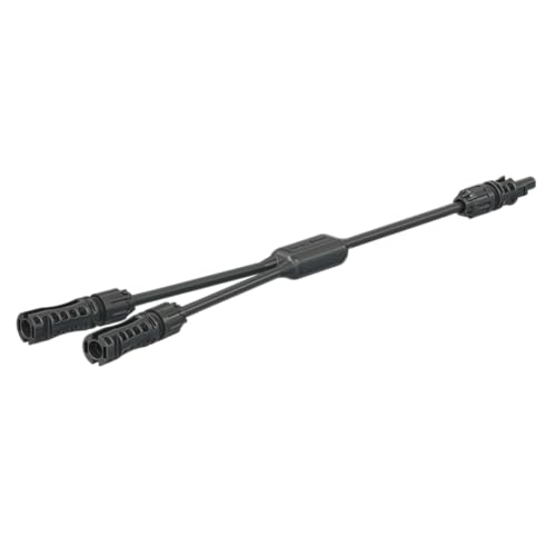 HANTECH Stäubli MC4 Y-Splitter Kabel für den Anschluss von Solarmodulen 2x Stecker zu 1x Buchse - Herstellernummer: 32.0334 Kabelverteiler Balkonkraftwerk mit TÜV-Zertifizierung von HANTECH