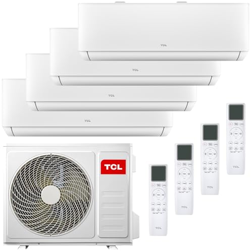 TCL Multisplit Klimaanlage Wandgerät 4 x 2,6 kW 9000 BTU + 32000 BTU Außeneinheit App + Fernbedienung für Räume bis zu je 30m² TCL Multisplit Klimaanlage Wandgerät 4 x 2,6 kW 9000 BTU + 32000 BTU Außeneinheit App + Fernbedienung für Räume bis zu je 30m² von HANTECH