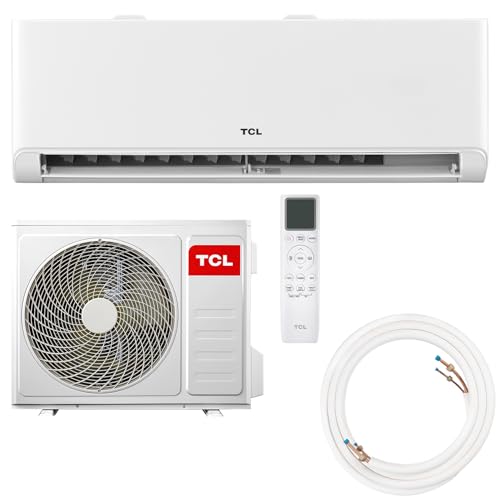 TCL Split Klimaanlage 24000 BTU (7,0 kW) Modell: BreezIN mit Sprachsteuerung, WIFI für Räume bis 70m² 4 in 1: Heizen, Kühlen, Entfeuchten, Ventilieren inkl. 8°C Frostschutzmodus, Eco- & Turbomodus von HANTECH