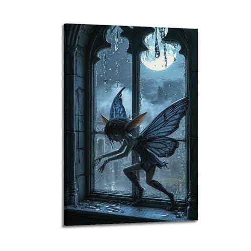 Fee von Moonlit Fensterbild, Halloween-Dekoration, bezaubernde, gruselige Dekoration, Wohnzimmer-Poster, künstlerisches Wandbild, modernes hängendes Dekor-Poster, 40 x 60 cm Fee von Moonlit Fensterbild, Halloween-Dekoration, bezaubernde, gruselige Dekoration, Wohnzimmer-Poster, künstlerisches Wandbild, modernes hängendes Dekor-Poster, 40 x 60 cm von HANTOTN