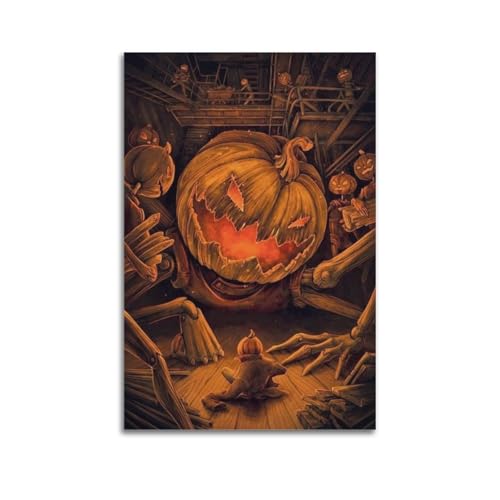 Riesiges Kürbismonster, Halloween-Dekoration, gruselige Dekoration, Wohnzimmer-Poster, künstlerisches Wandbild, modernes hängendes Dekor-Poster, 50 x 75 cm Riesiges Kürbismonster, Halloween-Dekoration, gruselige Dekoration, Wohnzimmer-Poster, künstlerisches Wandbild, modernes hängendes Dekor-Poster, 50 x 75 cm von HANTOTN
